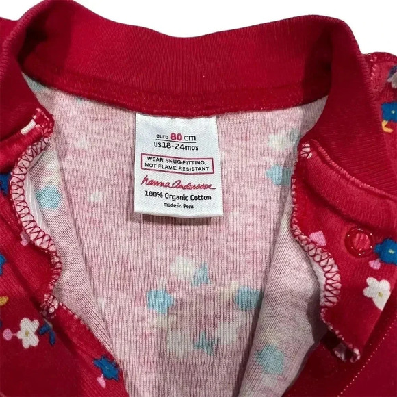 Hanna Andersson & Burt's Bees Baby 3pc Toddler Pajama Set 2T Multicolor - Picture 10 of 16